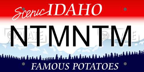 NTMNTM Idaho License Plate