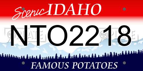NTO2218 Idaho License Plate