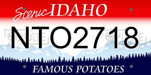 NTO2718 Idaho License Plate