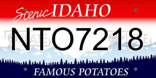 NTO7218 Idaho License Plate