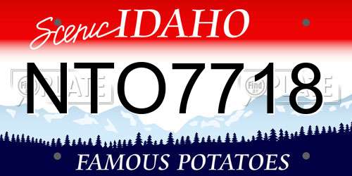 NTO7718 Idaho License Plate
