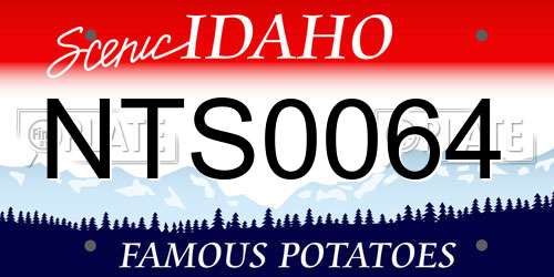 NTS0064 Idaho License Plate