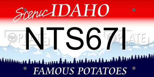 NTS67I Idaho License Plate