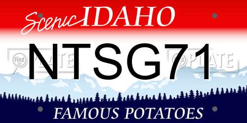 NTSG71 Idaho License Plate