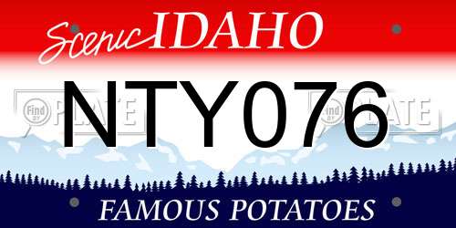 NTY076 Idaho License Plate