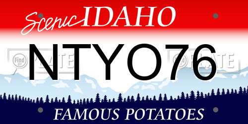 NTYO76 Idaho License Plate
