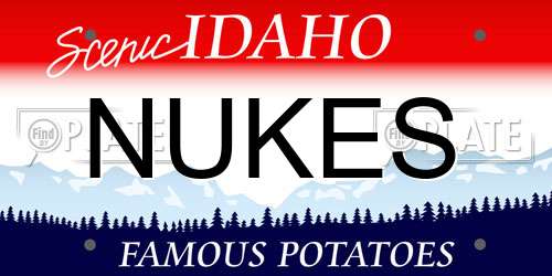 NUKES Idaho License Plate