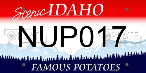 NUP017 Idaho License Plate