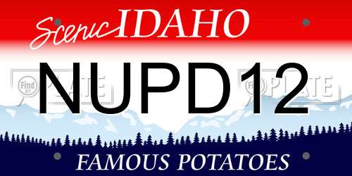 NUPD12 Idaho License Plate