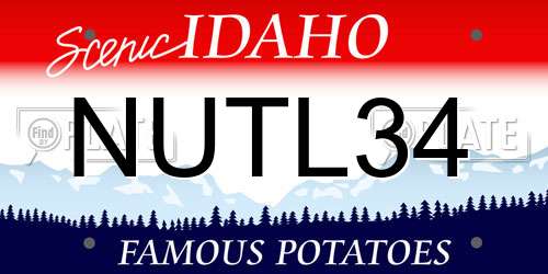 NUTL34 Idaho License Plate