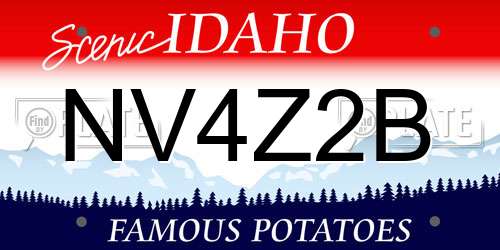 NV4Z2B Idaho License Plate
