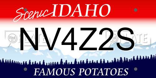 NV4Z2S Idaho License Plate
