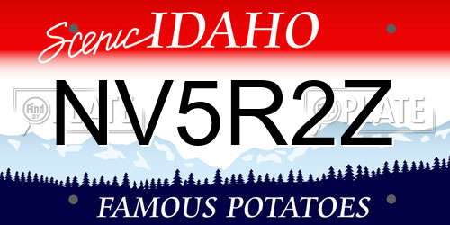 NV5R2Z Idaho License Plate
