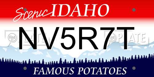 NV5R7T Idaho License Plate