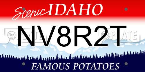 NV8R2T Idaho License Plate