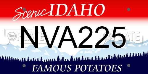 NVA225 Idaho License Plate