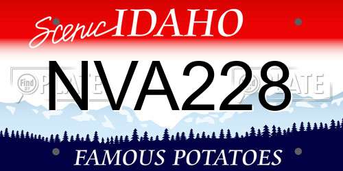 NVA228 Idaho License Plate