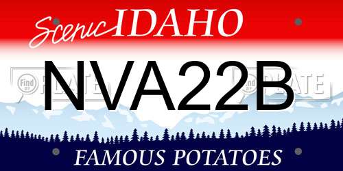 NVA22B Idaho License Plate