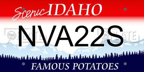 NVA22S Idaho License Plate