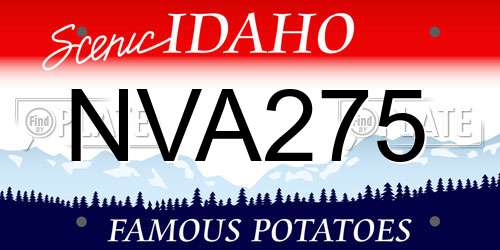 NVA275 Idaho License Plate