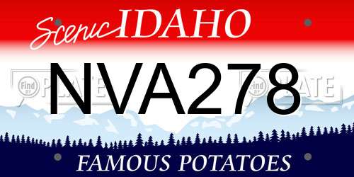 NVA278 Idaho License Plate