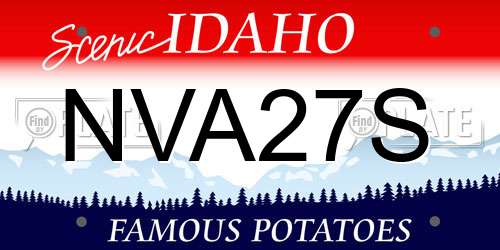 NVA27S Idaho License Plate
