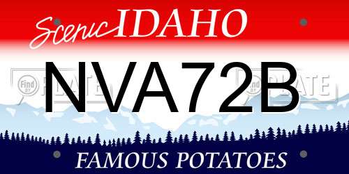 NVA72B Idaho License Plate