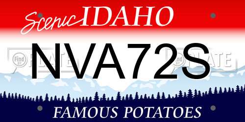 NVA72S Idaho License Plate