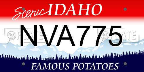 NVA775 Idaho License Plate