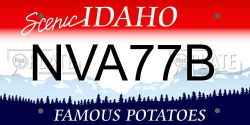 NVA77B Idaho License Plate