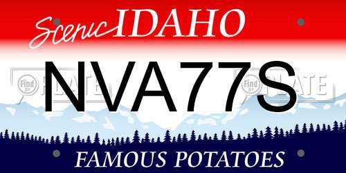 NVA77S Idaho License Plate