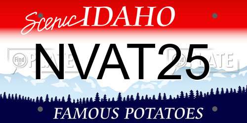 NVAT25 Idaho License Plate