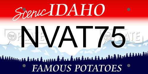 NVAT75 Idaho License Plate