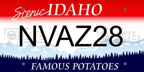 NVAZ28 Idaho License Plate