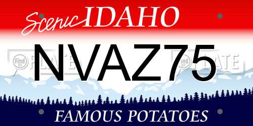 NVAZ75 Idaho License Plate