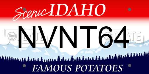NVNT64 Idaho License Plate