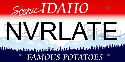 NVRLATE Idaho License Plate