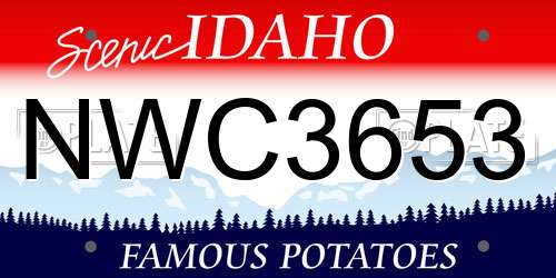 NWC3653 Idaho License Plate