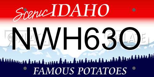 NWH63O Idaho License Plate