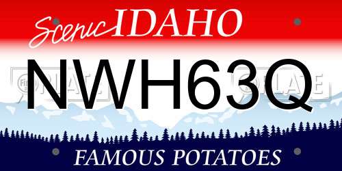NWH63Q Idaho License Plate