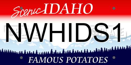 NWHIDS1 Idaho License Plate