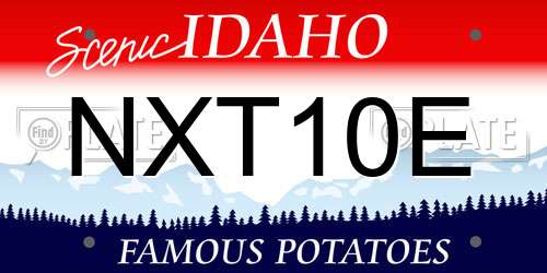 NXT10E Idaho License Plate