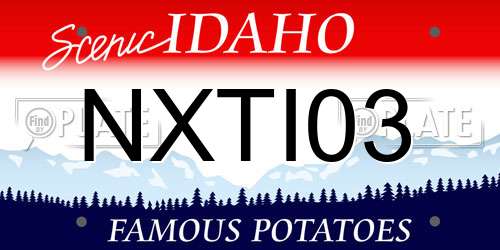 NXTI03 Idaho License Plate