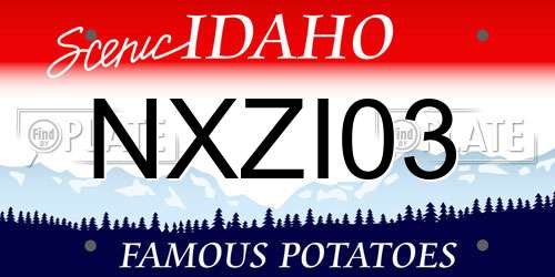 NXZI03 Idaho License Plate