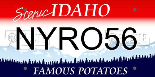 NYRO56 Idaho License Plate