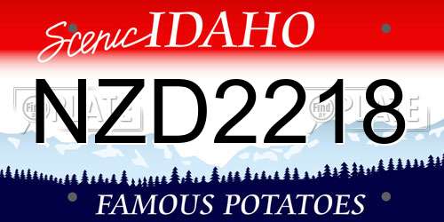 NZD2218 Idaho License Plate