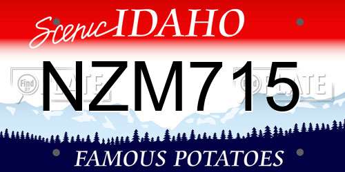 NZM715 Idaho License Plate