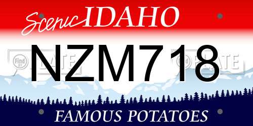 NZM718 Idaho License Plate