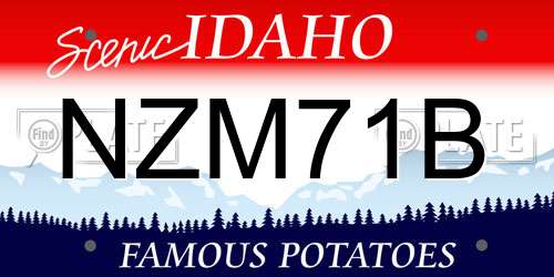 NZM71B Idaho License Plate