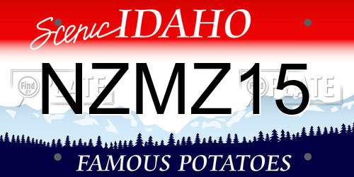 NZMZ15 Idaho License Plate